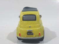 Disney Pixar Cars Fiat 500 Luigi Yellow Plastic Die Cast Toy Car Vehicle