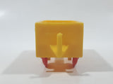 Vintage Yellow Plastic Open Top Train Car with Red Wheels