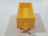 Vintage Yellow Plastic Open Top Train Car with Red Wheels