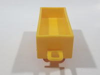 Vintage Yellow Plastic Open Top Train Car with Red Wheels