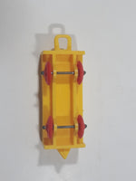 Vintage Yellow Plastic Open Top Train Car with Red Wheels