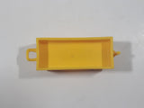 Vintage Yellow Plastic Open Top Train Car with Red Wheels