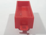 Vintage Red Plastic Open Top Train Car with Red Wheels