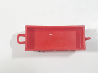 Vintage Red Plastic Open Top Train Car with Red Wheels