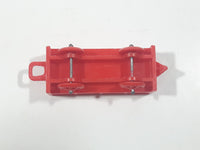 Vintage Red Plastic Open Top Train Car with Red Wheels