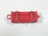 Vintage Red Plastic Open Top Train Car with Red Wheels