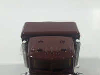 Unknown Brand Semi Tractor Truck Burgundy Die Cast Toy Car Vehicle with Opening Hood