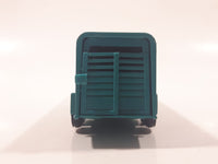 ERTL Farm Country Livestock Trailer Teal Green Die Cast Toy Car Vehicle with Opening Rear Gate