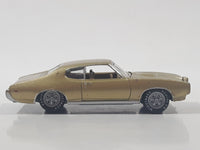 2003 Johnny Lightning 1969 Pontiac GTO Gold Die Cast Toy Car Vehicle with Opening Hood