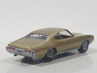 2003 Johnny Lightning 1969 Pontiac GTO Gold Die Cast Toy Car Vehicle with Opening Hood