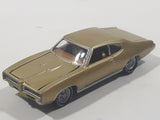 2003 Johnny Lightning 1969 Pontiac GTO Gold Die Cast Toy Car Vehicle with Opening Hood