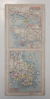 Vintage 1967 Home Oil Distributors Road Maps of British Columbia and Alberta Canada 18" x 26 1/2"