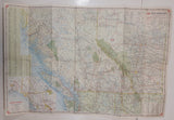 Vintage 1967 Home Oil Distributors Road Maps of British Columbia and Alberta Canada 18" x 26 1/2"