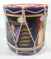 Vintage British Royal Navy 1st Battalion Welsh Guards 6 5/8" Tall Military Drum Shaped Ice Bucket Pail with Rope Overlay