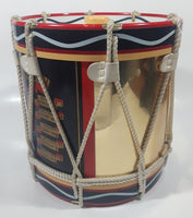 Vintage British Royal Navy 1st Battalion Welsh Guards 6 5/8" Tall Military Drum Shaped Ice Bucket Pail with Rope Overlay