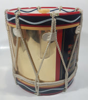 Vintage British Royal Navy 1st Battalion Welsh Guards 6 5/8" Tall Military Drum Shaped Ice Bucket Pail with Rope Overlay