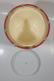 Vintage British Royal Navy 1st Battalion Welsh Guards 6 5/8" Tall Military Drum Shaped Ice Bucket Pail with Rope Overlay