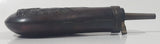 Antique 19th Century Civil War Style Cannons Rifles Flag Themed Bulb Shaped 7 1/4" Copper Metal Rifle Gun Powder Flask Bottle