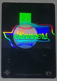 1991 Upper Deck MLB Baseball Texas Rangers Team Logo Hologram Sticker Trading Card