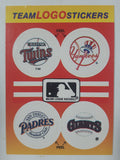 1991 Fleer MLB Baseball Minnesota Twins New York Yankees San Diego Padres San Francisco Giants Team Logos Sticker Trading Card