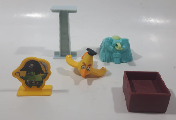 2016 McDonald's Rovio Angry Birds #5 Chuck Launcher Yellow Plastic Toy Figure Set