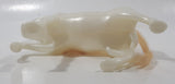 White Unicorn with Gold Horn 6 1/2" Tall Plastic Toy Figure