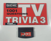 1996 Tiger Electronics Quiz Wiz #53 1001 Questions TV Trivia 3 Cartridge and Quiz Book
