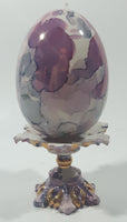 Egg on Pedestal 5 3/4" Tall Ceramic Ornament Signed