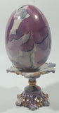 Egg on Pedestal 5 3/4" Tall Ceramic Ornament Signed