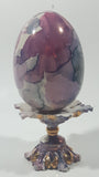 Egg on Pedestal 5 3/4" Tall Ceramic Ornament Signed