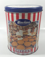 HTF Hawkins Cheezies Corn Snacks "Always on Top" Fresh, Crisp, and Delicious Limited Edition Tin Metal Canister