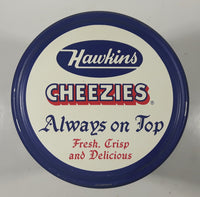 HTF Hawkins Cheezies Corn Snacks "Always on Top" Fresh, Crisp, and Delicious Limited Edition Tin Metal Canister