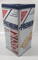 Vintage 1978 Nabisco Premium Saltine Crackers 9 3/4" Tall Tin Metal Container