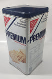 Vintage 1978 Nabisco Premium Saltine Crackers 9 3/4" Tall Tin Metal Container