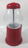 Vintage Style Embossed Leaf Pattern Red Metal Glass Globe 9" Tall Gumball Machine Candy Dispenser