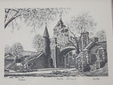 Vintage "Marc" Porte St-Louis Quebec Black and White Sketch Drawing