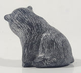 A Wolf Original Baby Bear Cub Sitting 2 1/2" Tall Carved Soapstone Wildlife Sculpture Chipped Paw