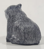 A Wolf Original Baby Bear Cub Sitting 2 1/2" Tall Carved Soapstone Wildlife Sculpture Chipped Paw