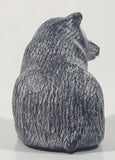 A Wolf Original Baby Bear Cub Sitting 2 1/2" Tall Carved Soapstone Wildlife Sculpture Chipped Paw