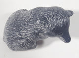 A Wolf Original Baby Bear Cub Sitting 2 1/2" Tall Carved Soapstone Wildlife Sculpture Chipped Paw