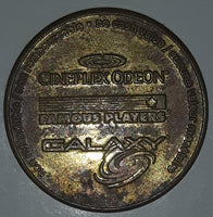 Vintage Famous Players Cineplex Odeon Galaxy No Cash Value Gaming Game Token Metal Coin