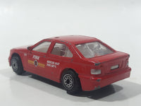 Unknown Brand #121 Fire Dept Rescue Unit Red Sedan Die Cast Toy Car Vehicle