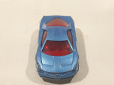 2010 Hot Wheels Police Pursuit Cadillac Cien Concept Interceptor Blue Die Cast Toy Car Law Enforcement Vehicle