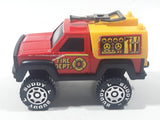 Vintage 1984 Buddy L Fire Dept Truck Red Pressed Steel and Plastic Die Cast Toy Car Vehicle