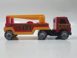 Vintage 1980 Buddy L Fire Dept Semi Ladder Truck Red Pressed Steel and Plastic Die Cast Toy Car Vehicle