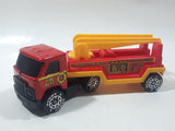 Vintage 1980 Buddy L Fire Dept Semi Ladder Truck Red Pressed Steel and Plastic Die Cast Toy Car Vehicle