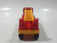 Vintage 1980 Buddy L Fire Dept Semi Ladder Truck Red Pressed Steel and Plastic Die Cast Toy Car Vehicle