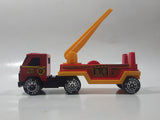 Vintage 1980 Buddy L Fire Dept Semi Ladder Truck Red Pressed Steel and Plastic Die Cast Toy Car Vehicle