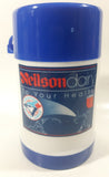 1993 Loblaws Neilson Dairy Toronto Blue Jays MLB Baseball Team "To Your Health" Blue and White Plastic Lunch Box Thermos