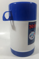 1993 Loblaws Neilson Dairy Toronto Blue Jays MLB Baseball Team "To Your Health" Blue and White Plastic Lunch Box Thermos